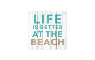 Tovagliolo con scritta "Life is better at the beach"